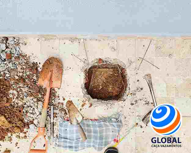 Vazamento de água reparado com laudo técnico Global